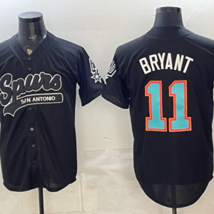 San Antonio Spurs 11 Bryant Black Baseball Vapor Limited Men Jersey