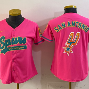 San Antonio Spurs Blank Pink Baseball Vapor Limited Women Jersey