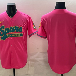 San Antonio Spurs Blank Pink Baseball Vapor Limited Men Jersey