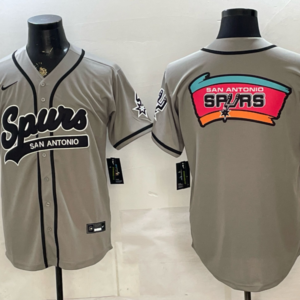 San Antonio Spurs Blank Grey Baseball Logo Vapor Limited Men Jersey