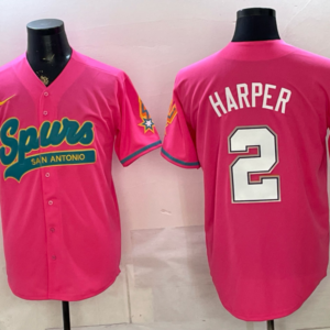 San Antonio Spurs 2 Harper Pink Baseball Vapor Limited Men Jersey