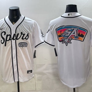 San Antonio Spurs Blank White Baseball Vapor Limited Men Jersey