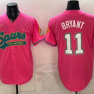 San Antonio Spurs 11 Bryant Pink Baseball Vapor Limited Men Jersey