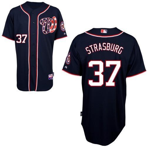 MLB Nationals 37 Stephen Strasburg Blue Youth Jersey