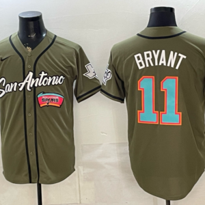 San Antonio Spurs 11 Bryant Olive Baseball Vapor Limited Men Jersey