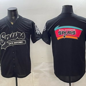 San Antonio Spurs Black Baseball Logo Vapor Limited Men Jersey