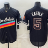 San Antonio Spurs 5 Castle Black Baseball Vapor Limited Men Jersey