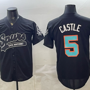 San Antonio Spurs 5 Castle Black Baseball Vapor Limited Men Jersey 4