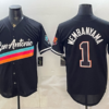 San Antonio Spurs 1 Wembanyama Black Baseball Vapor Limited Men Jersey
