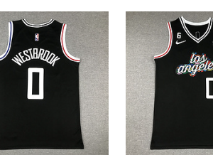 Los Angeles Clippers 0 Westerbrook Black Men Jersey