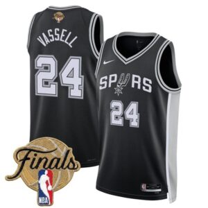 San Antonio Spurs 24 Devin Vassell Black 2026 Finals Men Jersey