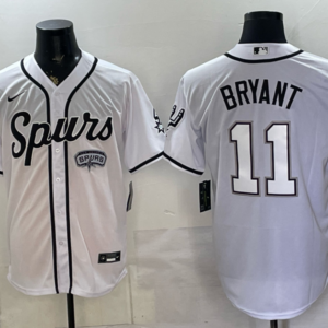 San Antonio Spurs 11 Bryant White Baseball Vapor Limited Men Jersey