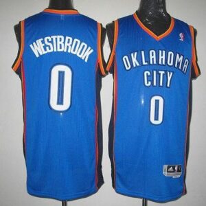 Thunder 0 Russell Westbrook Blue Revolution 30 Men Jersey