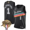 San Antonio Spurs 1 Victor Wembanyama Black City 2026 Finals Men Jersey