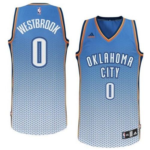 Thunder 0 Russell Westbrook Blue Resonate Swingman Men Jersey