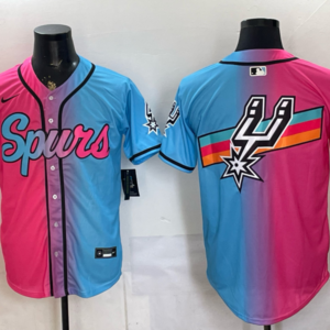 San Antonio Spurs Red Blue Baseball Logo Vapor Limited Men Jersey