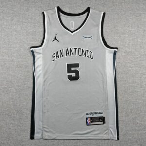 Spurs 5 Castle Grey Jordan Men Jersey