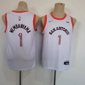 Spurs 1 Victor Wembanyama White Youth Jersey