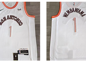 Spurs 1 Victor Wembanyama White 2023-24 City Men Jersey