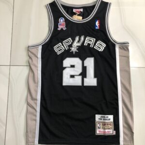 Spurs 21 Tim Duncan Black Throwback Men Jersey