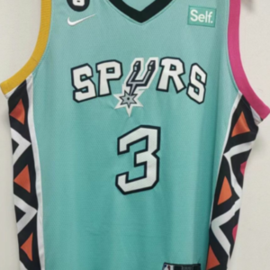 Spurs 3 Keldon Johnson 2022-23 City Green Men Jersey