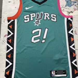 Spurs 21 Tim Duncan Green Men Jersey