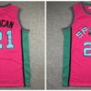 Spurs 21 Tim Duncan Pink Men Jersey