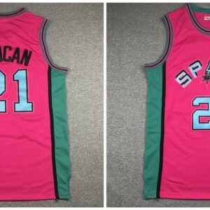 Spurs 21 Tim Duncan Pink Men Jersey