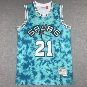 Spurs 21 Tim Duncan Blue Men Jersey