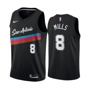 Spurs 8 Patty Mills Black 2020-21 City Edition Men Jersey