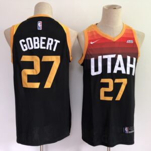 Jazz 27 Rudy Gobert Navy Men Jersey