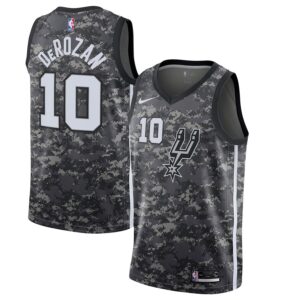 Spurs 10 DeMar DeRozan Camo 2019-20 City Edition Men Jersey