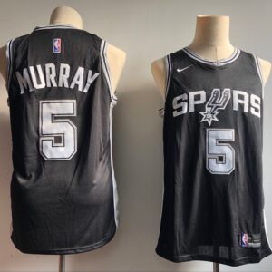 Spurs 5 Dejounte Murray Black Men Jersey