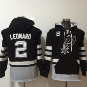 Spurs 2 Kawhi Leonard Black Men Hooded Sweatshirt