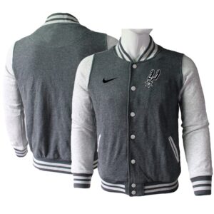 San Antonio Spurs Blank Dark Grey Wool Jacket