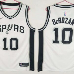 Spurs 10 DeMar DeRozan White Swingman Men Jersey