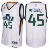 Adidas Utah Jazz 45 Donovan Mitchell Home White 2017 Draft Men Jersey