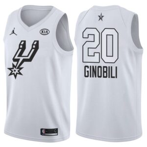 Spurs 20 Manu Ginobili 2018 All-Star White Swingman Men Jersey