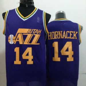 Jazz 14 Jeff Hornacek Purple Throwback Men Jersey