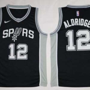 Spurs 12 LaMarcus Aldridge Black Men Jersey