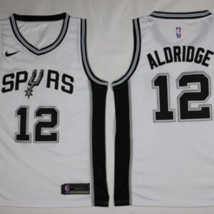 Spurs 12 LaMarcus Aldridge White Men Jersey