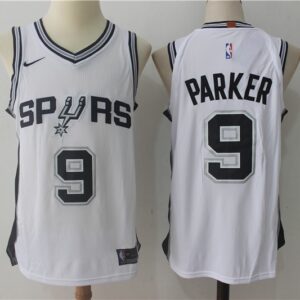 Spurs 9 Tony Parker White Men Jersey