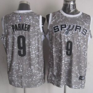 Spurs 9 Tony Parker Gray City Luminous Men Jersey