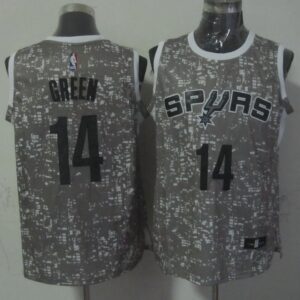 Spurs 14 Danny Green Gray City Luminous Men Jersey
