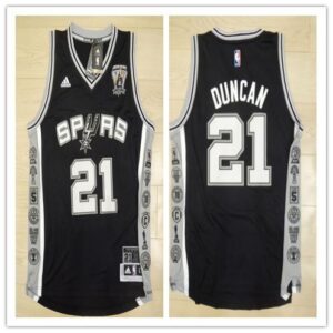 Spurs 21 Tim Duncan Retirement Commemorative Edition Men Jersey