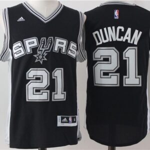 Spurs 21 Tim Duncan Black Swingman Men Jersey
