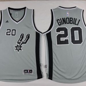 Spurs 20 Manu Ginobili Grey Alternate Men Jersey
