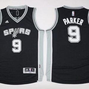 Spurs 9 Tony Parker Black Youth Jersey