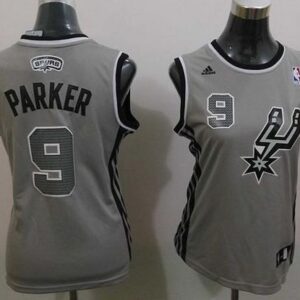 Spurs 9 Tony Parker Grey Alternate Women Jersey