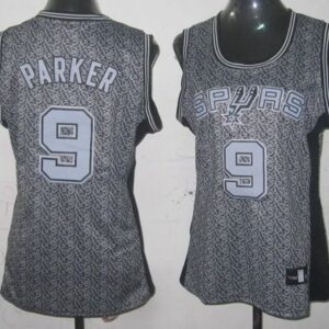 Spurs 9 Tony Parker Grey Static Women Jersey